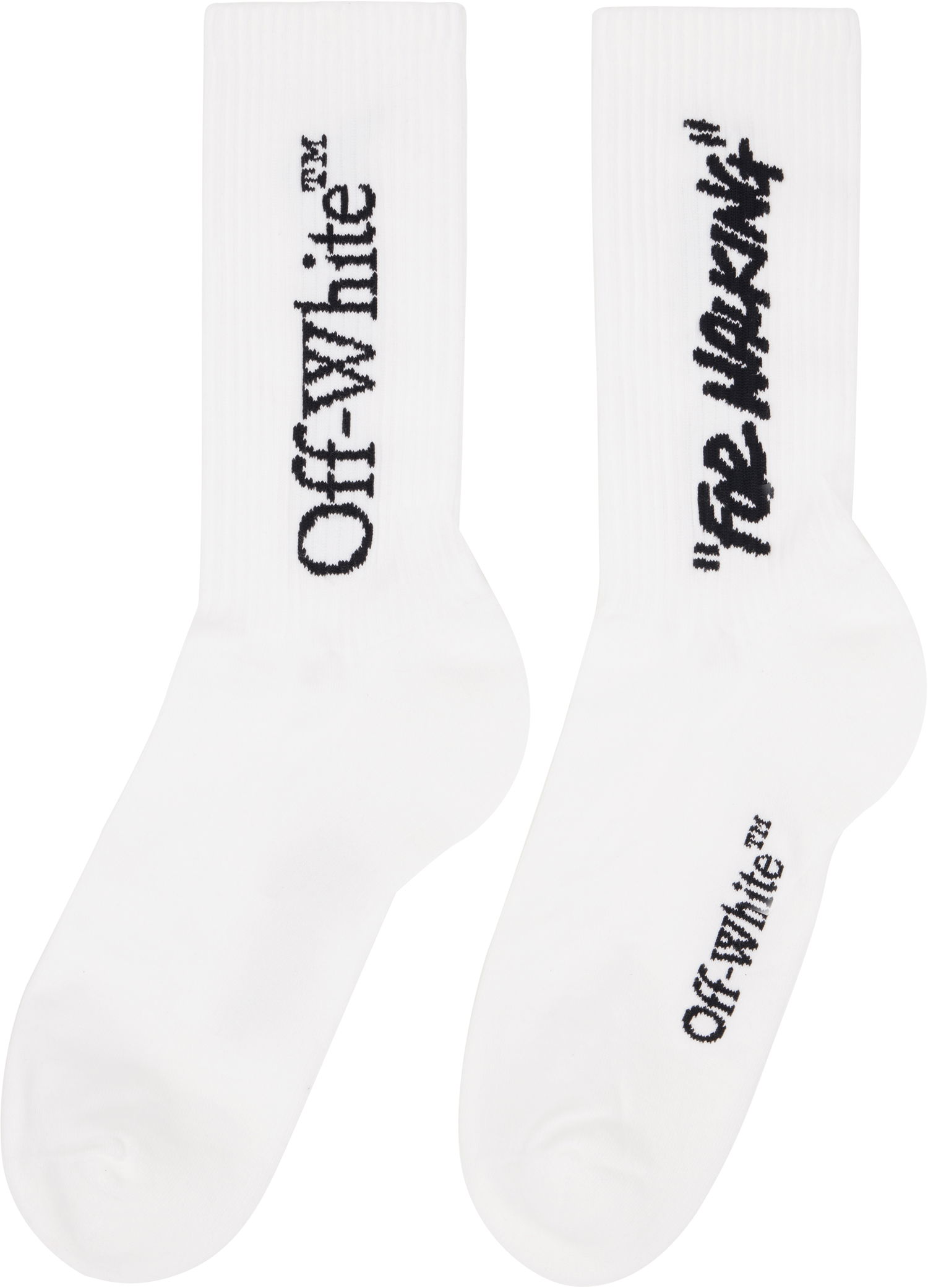 Ponožky Off-White Quote Mid Socks Biela | OMRA085C99KNI0020110, 1