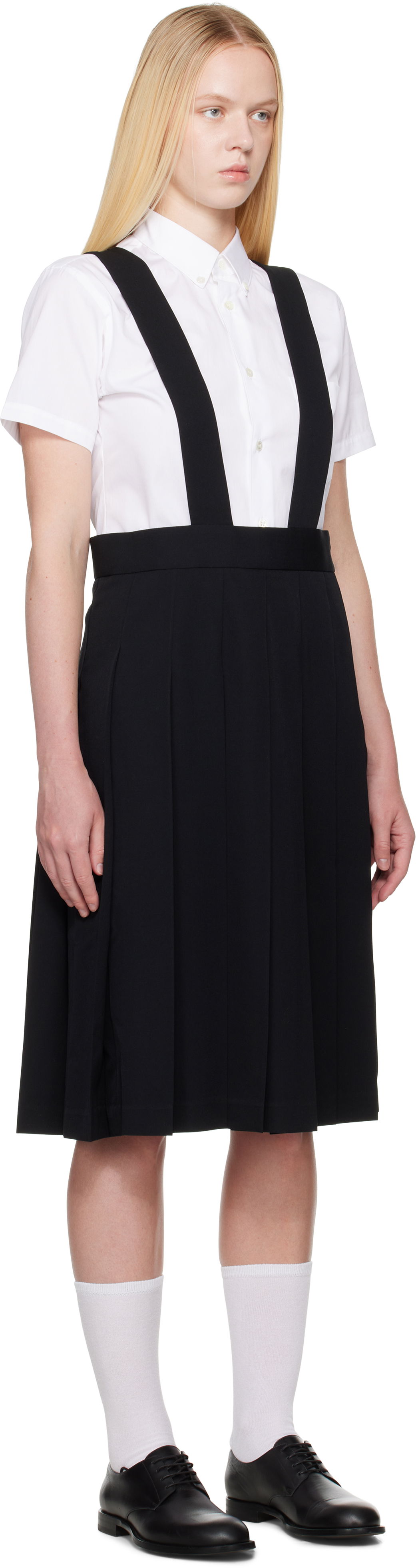 Sukňa Comme des Garçons Girl Pleated Pinafore Midi Skirt Čierna | NZ-A007-051-1, 1