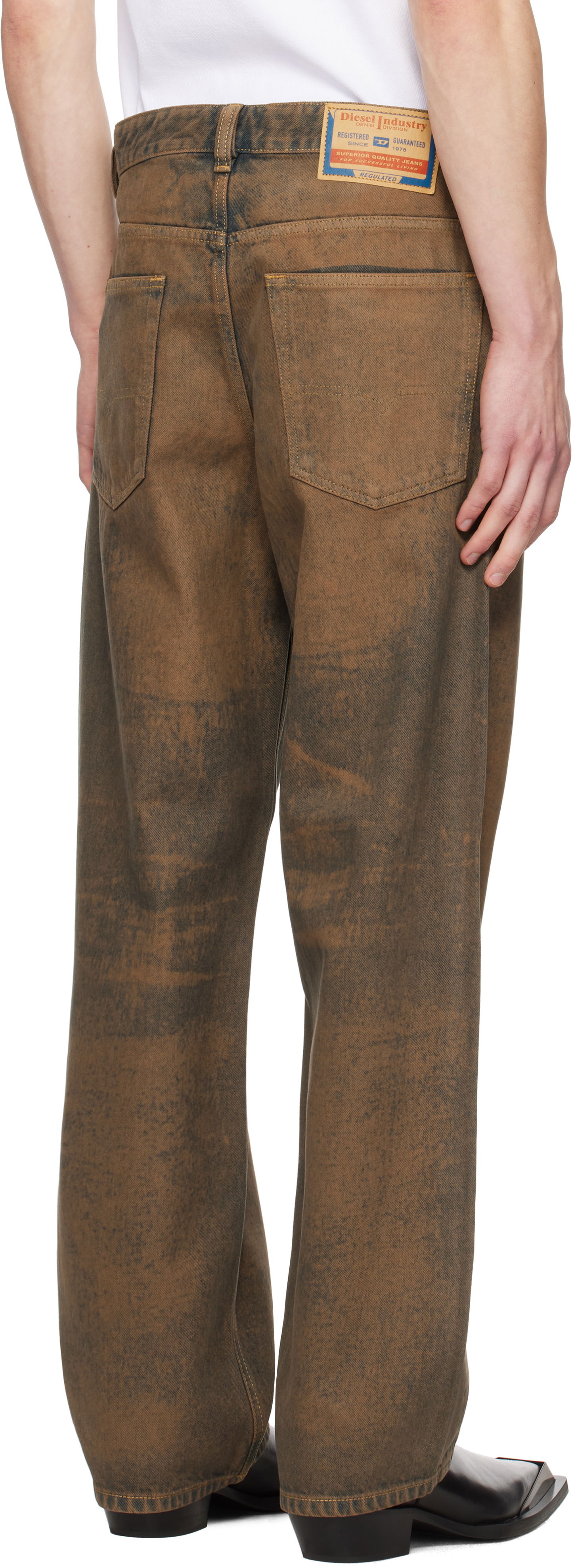 Džínsy Diesel Diesel 2001 D-Macro Relaxed Fit Jeans Hnedá | A17217-09K82-01, 1