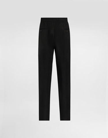 Tepláky Dolce & Gabbana Dolce & Gabbana Garment-dyed Wool Joggers Čierna | GP12QTFU25EN0000, 1