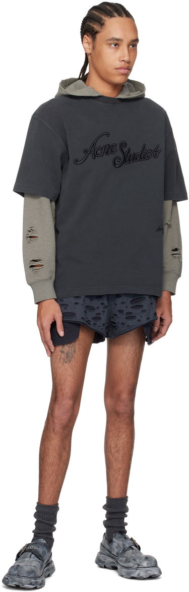 Mikina Acne Studios Acne Studios Relaxed Fit Logo T-Shirt Šedá | CL0345-, 3