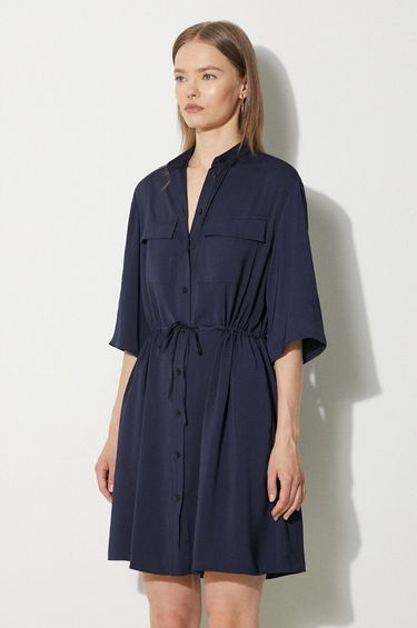 Šaty MAISON KITSUNÉ Maison Kitsuné Double Pocket Mini Dress Navy | MW01607WF0022, 3