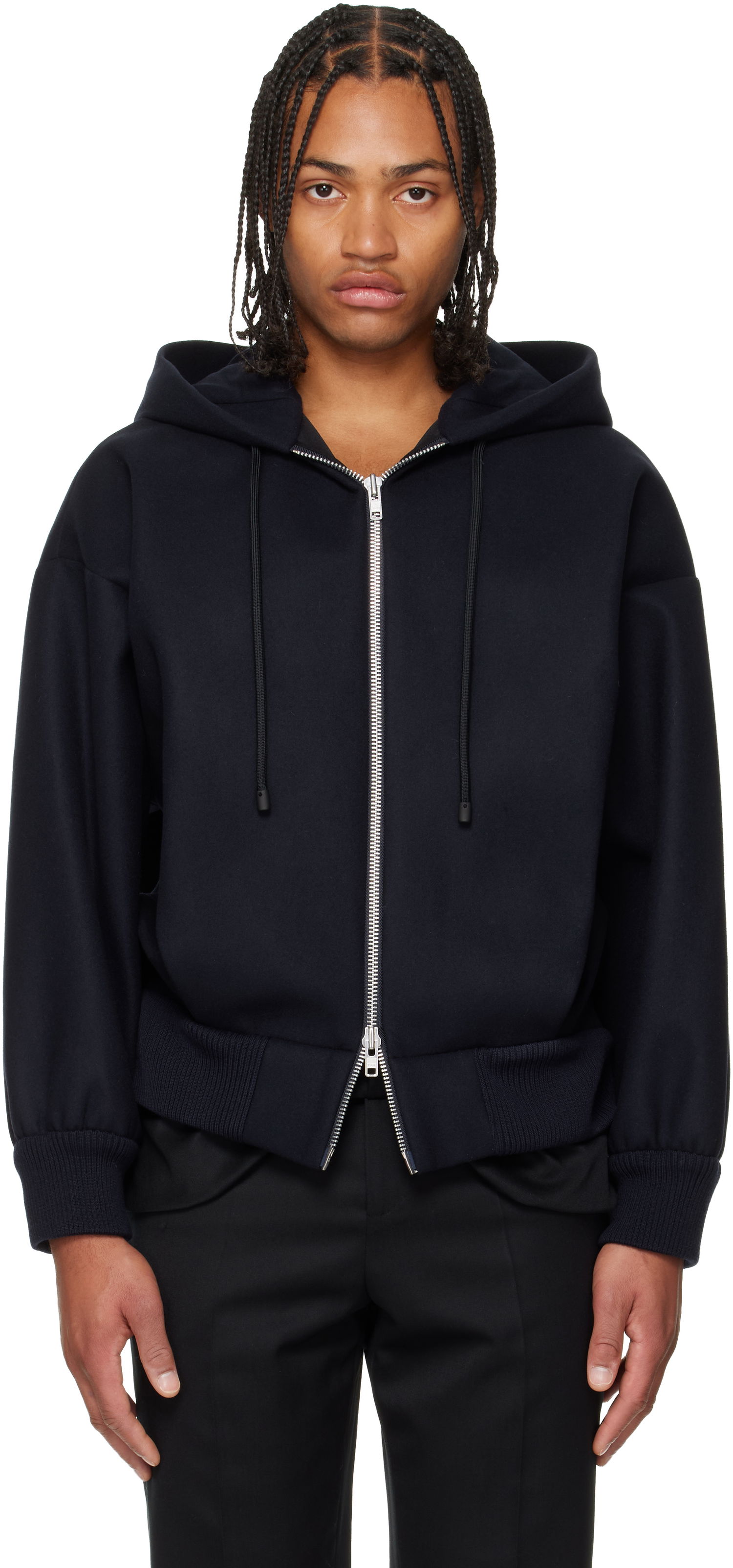 Bomber bunda Simone Rocha Simone Rocha Hooded Zip Bomber Jacket Navy | 6145B 1265, 0