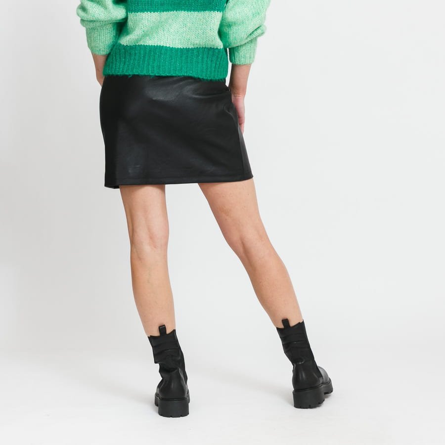 Rowe Faux Leather Skirt