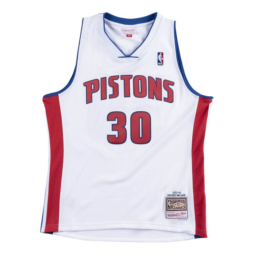 Dres Mitchell & Ness Swingman Rasheed Wallace Detroit Pistons Home Jersey Biela | SMJYGS18166-DPIWHIT03RWA