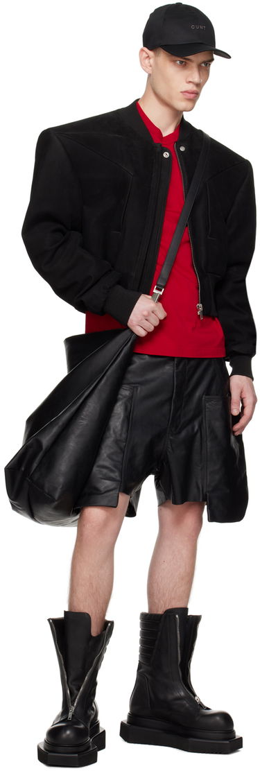 Taška cez rameno Rick Owens Rick Owens Balloon Leather Shoulder Bag Čierna | RA01D0465 LOY, 3