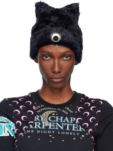 Kulicha Marine Serre Marine Serre Wild Fluffy Knit Beanie Čierna | UHG068ACKNI0536, 0