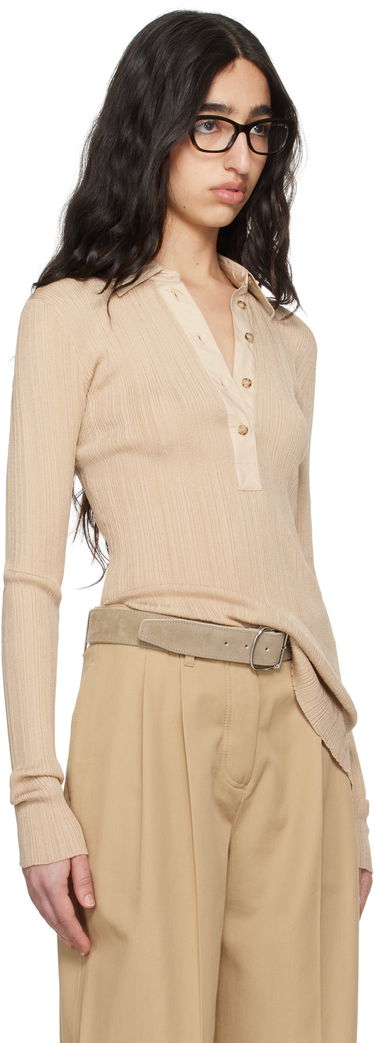 Polo tričko TOTEME TOTEME Half-Placket Knit Top Čierna | 252-WRT0453-YA0044, 4