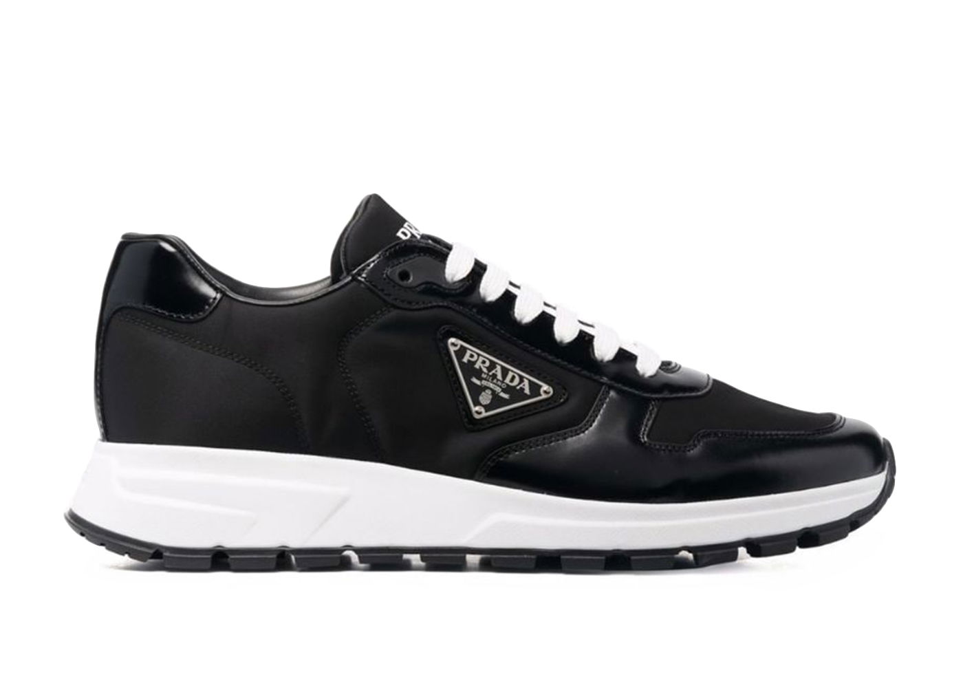 Tenisky a topánky Prada PRAX 01 Sneakers Re-Nylon Brushed Leather Black White Čierna | 2EE369_3LF5_FG000, 0