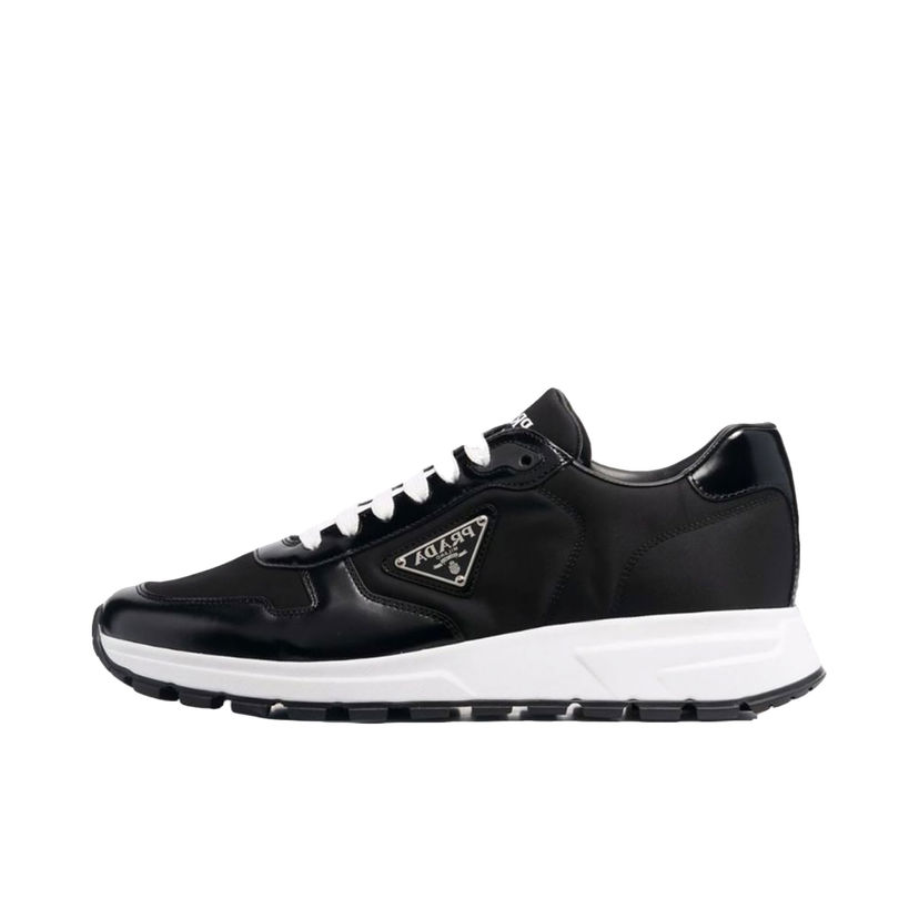 Tenisky a topánky Prada PRAX 01 Sneakers Re-Nylon Brushed Leather Black White Čierna | 2EE369_3LF5_FG000