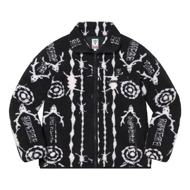 Bomber bunda Supreme Supreme x SOUTH2 WEST8 Fleece Jacket Čierna | SUP-SS21-649