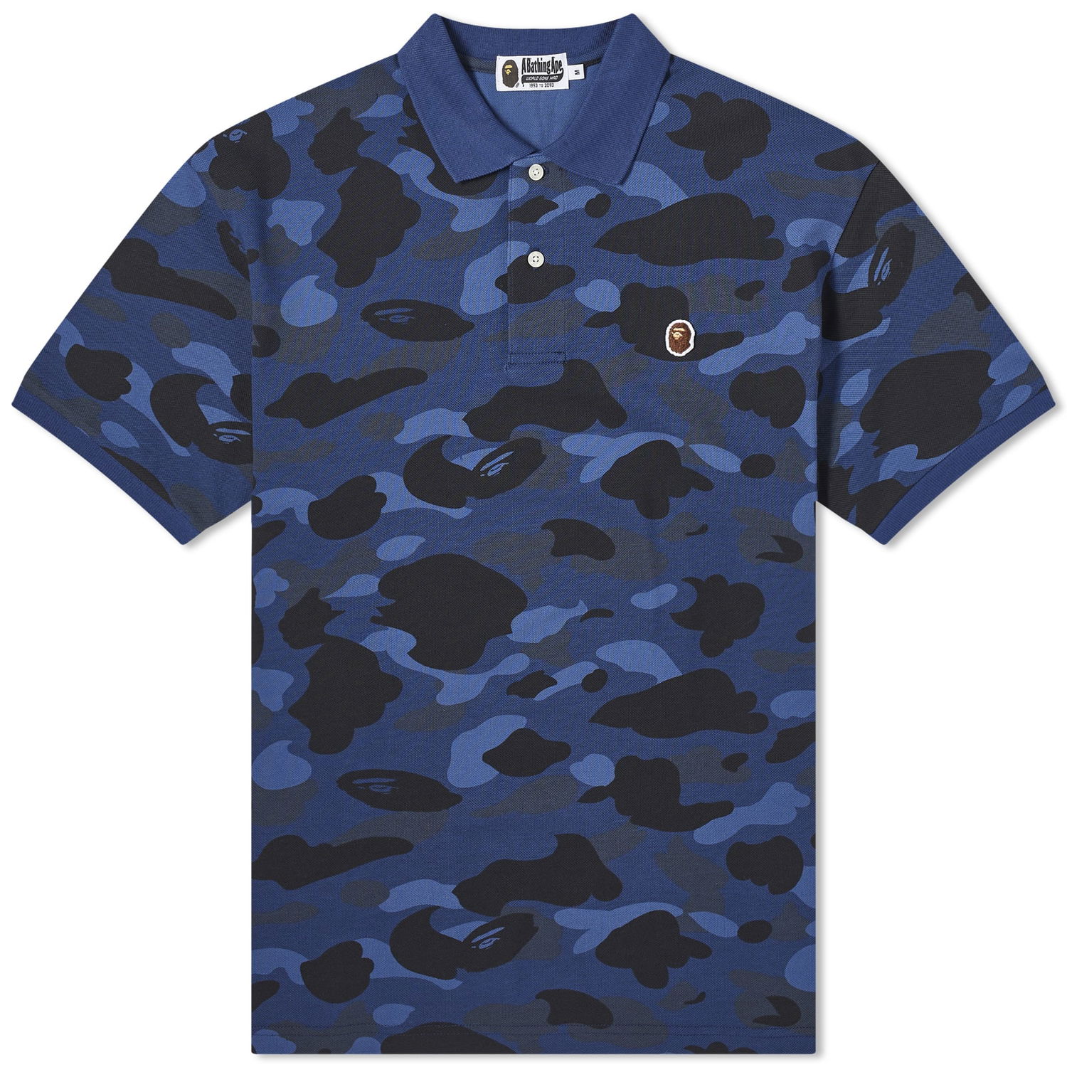 Polo tričko BAPE Color Camo Ape Head One Point Polo Navy | 001POJ801001M-NVY, 0