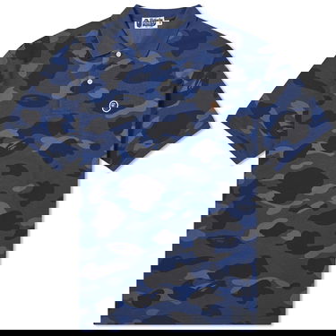 Polo tričko BAPE Color Camo Ape Head One Point Polo Navy | 001POJ801001M-NVY, 0