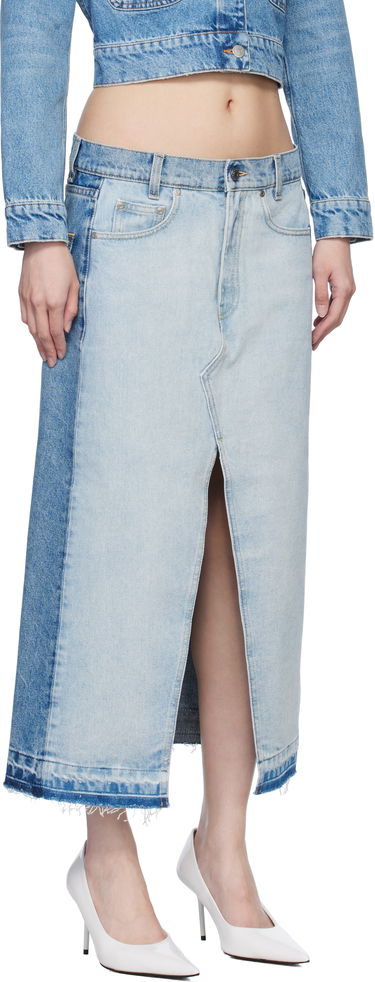 Sukňa Stella McCartney Stella McCartney Contrast Panel Denim Midi Skirt Modrá | 6D03453SQH10, 1