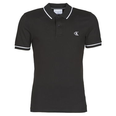 Polo tričko CALVIN KLEIN TIPPING SLIM POLO Čierna | J30J315603-BAE-NOOS, 0