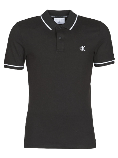 Polo tričko CALVIN KLEIN TIPPING SLIM POLO Čierna | J30J315603-BAE-NOOS