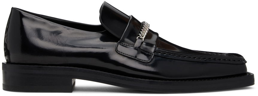 Martine Rose Square Toe Loafers with Chain