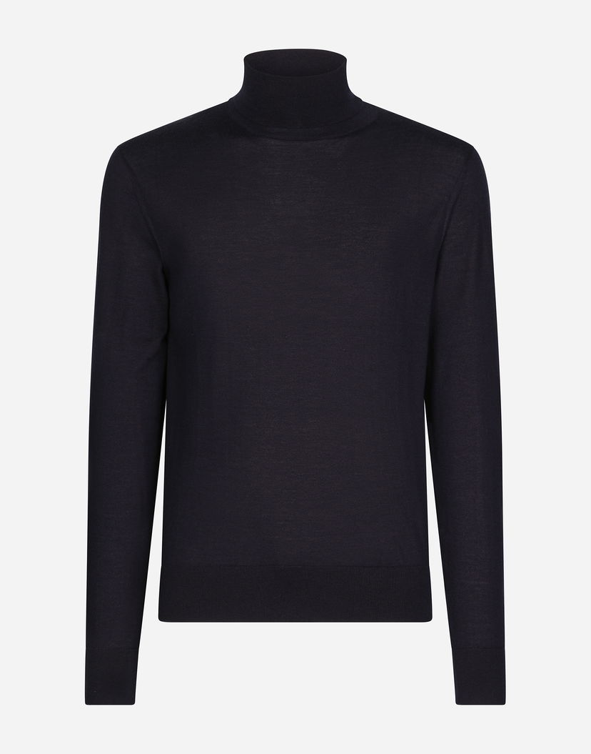 Sveter Dolce & Gabbana Cashmere And Silk Turtle-Neck Sweater Čierna | GXL03TJDMS4B6712