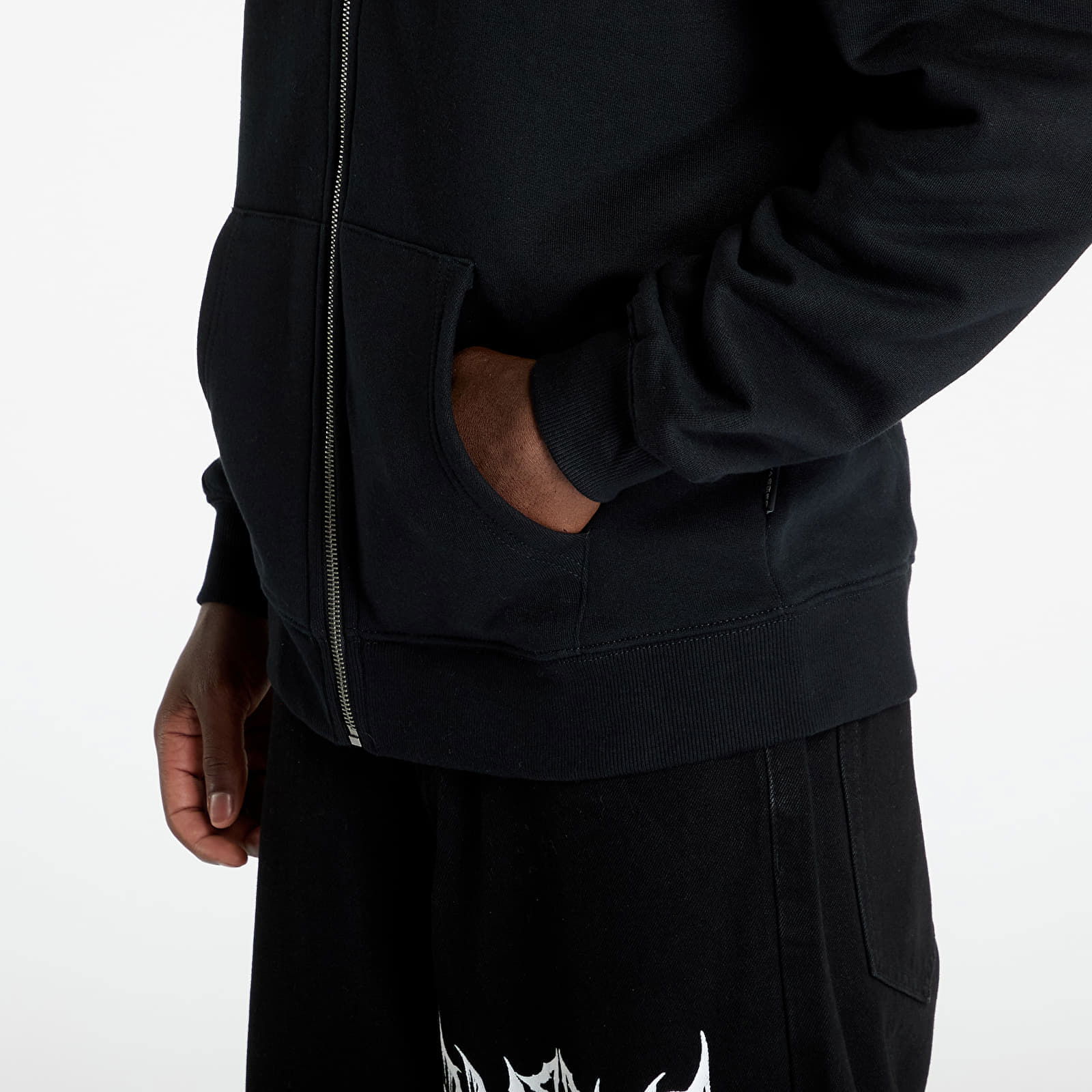 Kingdom Curve Zip Hoodie Black