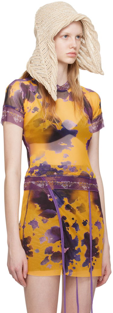 Tričko Ottolinger Ottolinger Exclusive Mesh Tie-Dye T-Shirt Žltá | 100116, 3