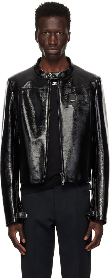 Bunda Courrèges Iconic Leather Jacket Čierna | 124CBL175VY0014, 0
