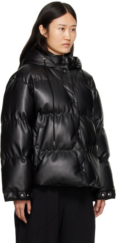 Prešívaná bunda Stella McCartney Stella McCartney Faux-Leather Puffer Jacket Čierna | 6800773BU393, 1