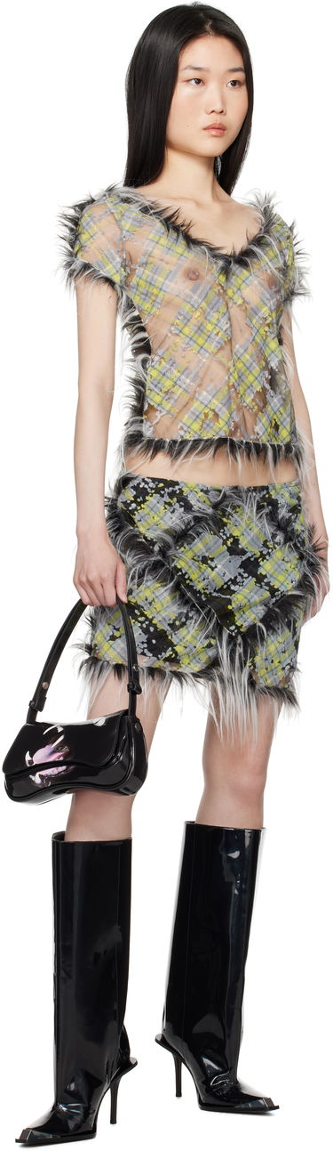 Sukňa Diesel Faux Fur Trimmed Miniskirt Rôznofarebný | A16509 0CLBX, 3