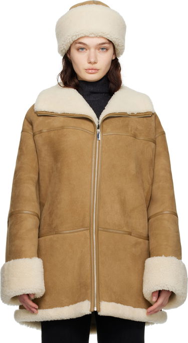 Prešívaná bunda TOTEME TOTEME Signature Shearling Jacket Hnedá | 251-WRO876-LE0107, 0