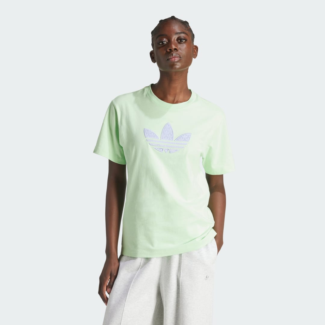 Tričko adidas Performance Monogram Trefoil T-Shirt Zelené | IU2374, 0