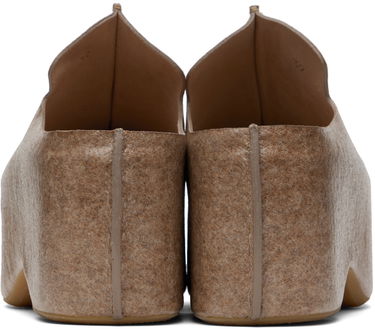 Oblečenie JW Anderson JW Anderson Laminated Felt Platform Clogs Hnedá | ANM42500D, 1