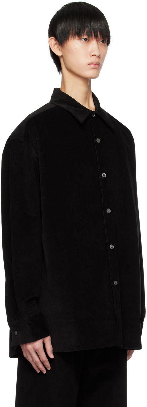 Košeľa Studio Nicholson Studio Nicholson Rosso Corduroy Overshirt Čierna | ROSSO SNM - 1129, 1