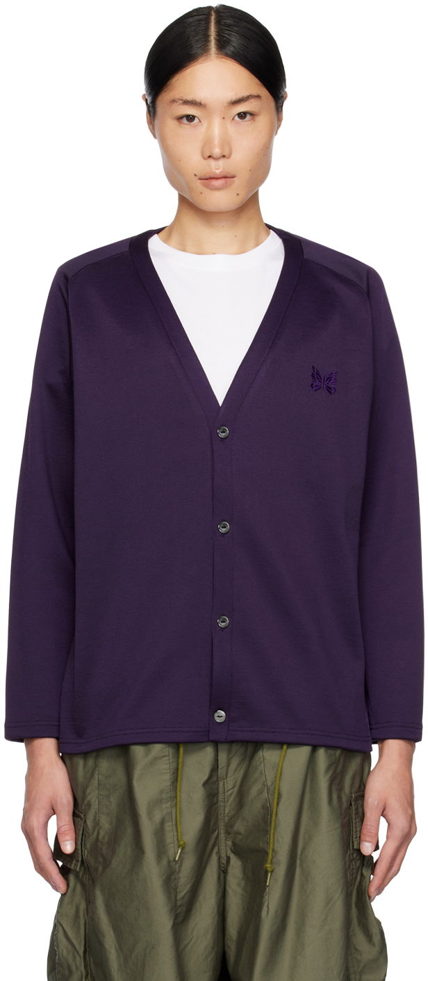 Sveter Needles V-Neck Cardigan Fialová | NS257, 0