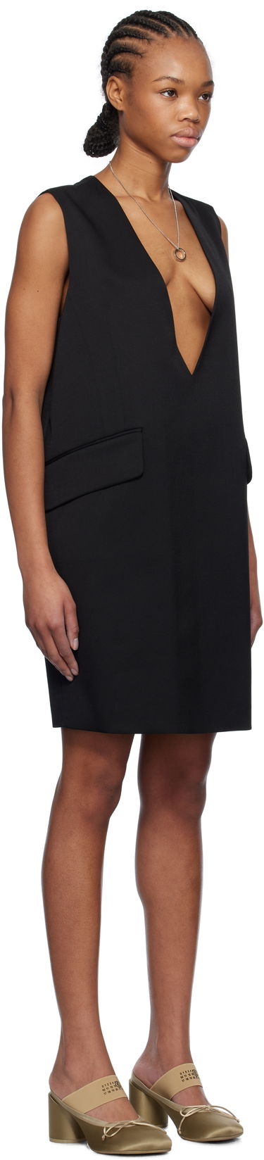 Šaty Maison Margiela Wool Minidress Čierna | S52DA0046 M35153, 1
