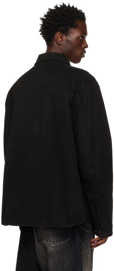 Košeľa We11done Designer Half-Zip Oversized Shirt Čierna | WD-SH3-22-157-U-BK, 2