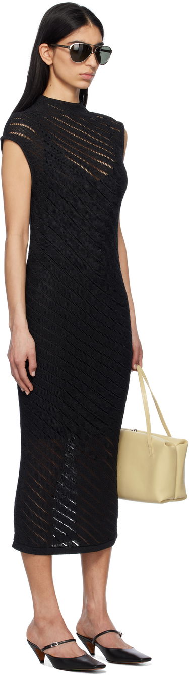 Šaty CALVIN KLEIN Calvin Klein Textured Viscose Maxi Dress Čierna | 81B368G, 1