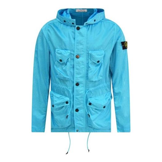 Vetrovka Stone Island Drawstring Hooded Jacket Modrá | 741544430-V0042