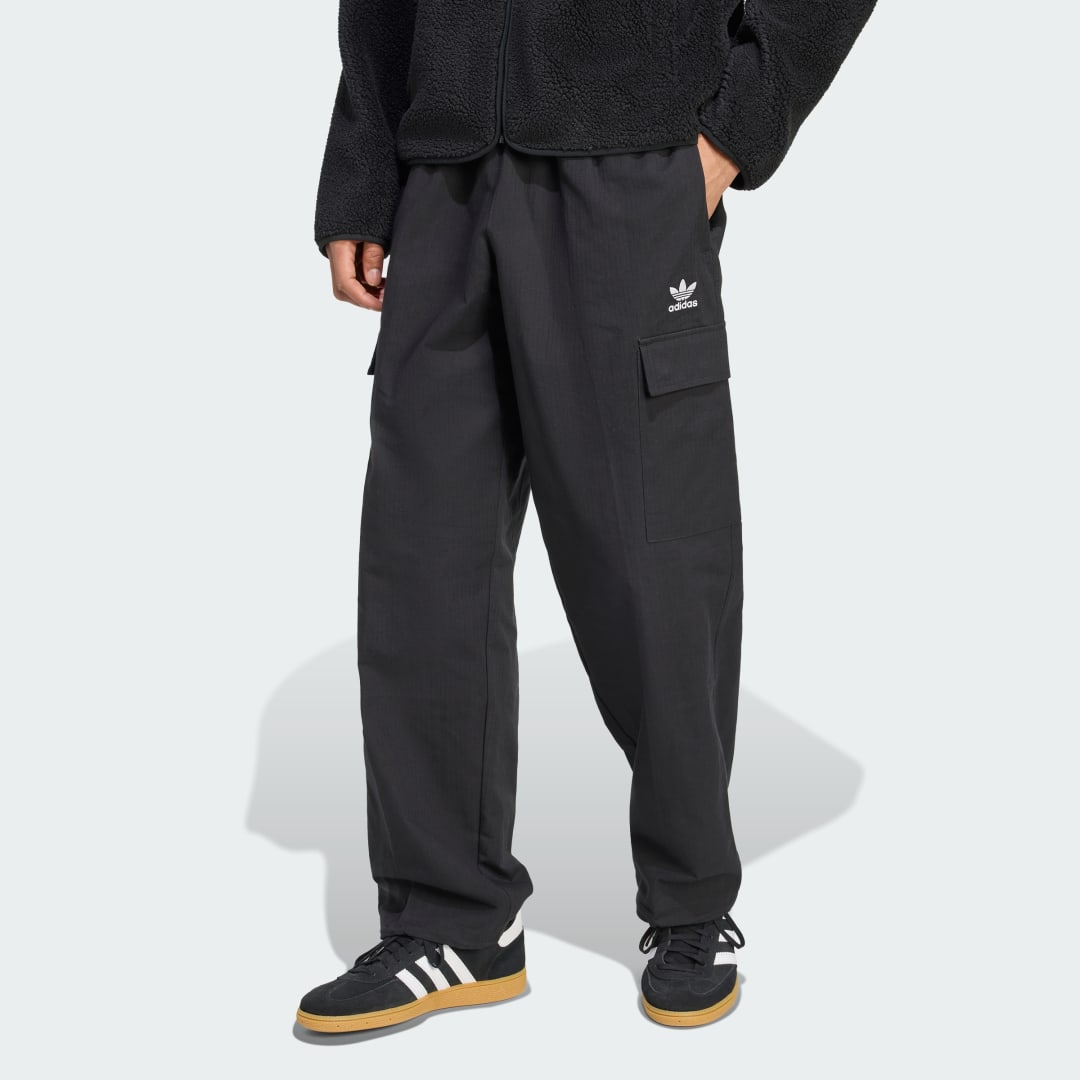 Cargo nohavice adidas Performance Trefoil Essentials Woven Cargo Pants Čierna | JX3913, 0