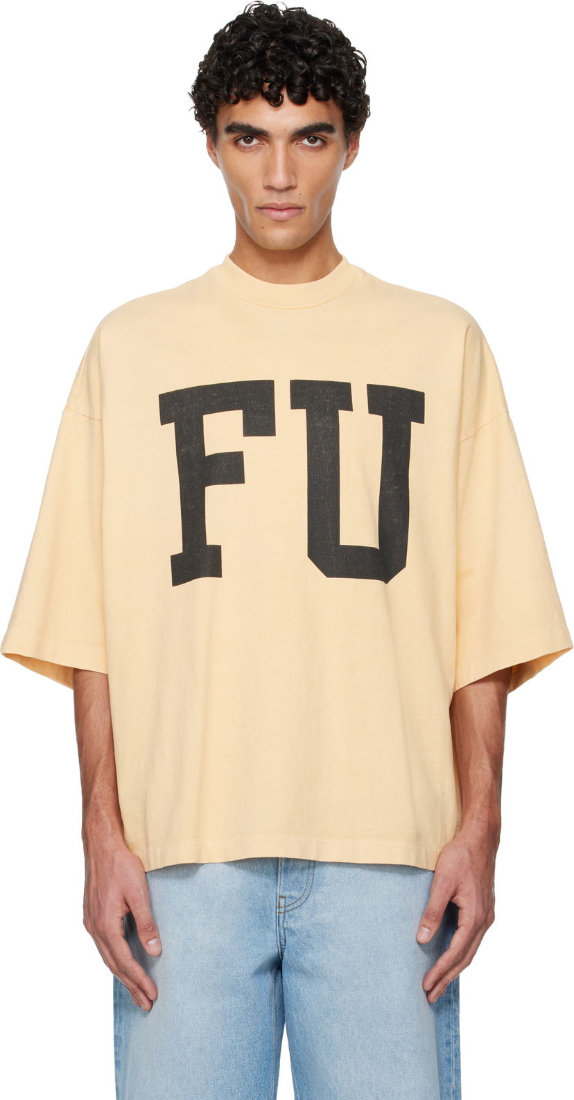 Tričko Fear of God Fear of God Relaxed 'FU' T-shirt Žltá | FG25FW10-10310HWJ-708