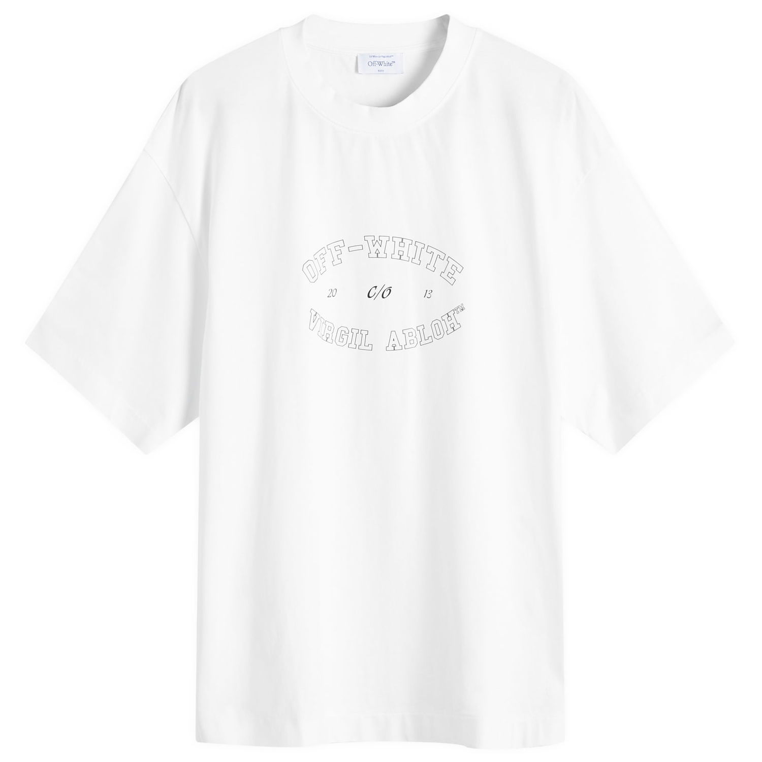 Tričko Off-White College Skate T-Shirt Biela | OMAA120F24JER00M0110, 0