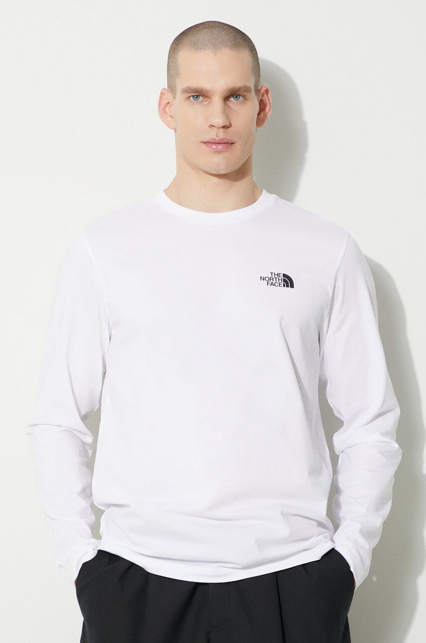 Tričko The North Face Simple Dome Long Sleeve T-Shirt Biela | NF0A87QNFN41, 0