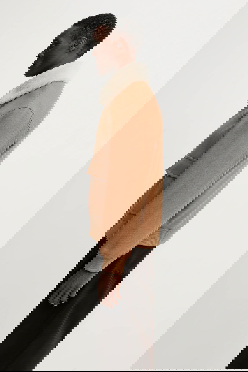 Bomber bunda MAISON KITSUNÉ Shearling Collar Jacket Hnedá | PM02140WM2030, 1