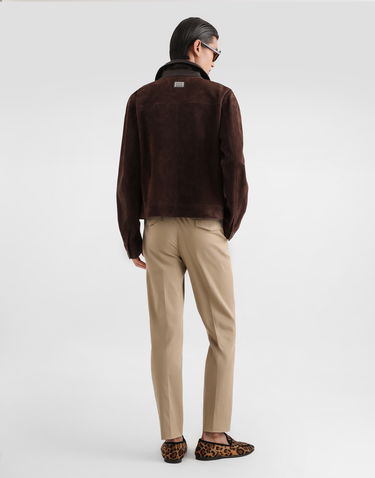 Nohavice Dolce & Gabbana Stretch Cotton Gabardine Trousers Béžová | GP19VTFUFJ9M0263, 2