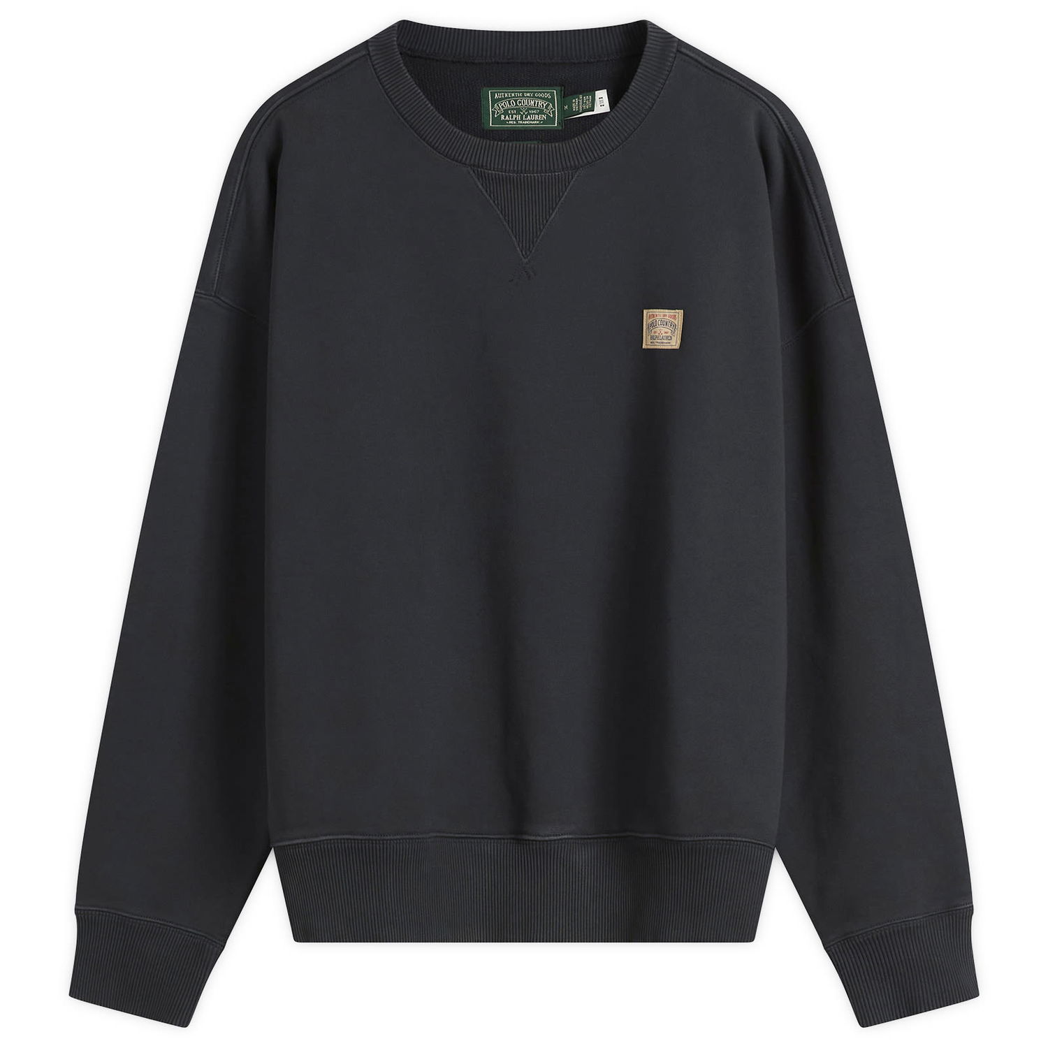 Mikina Polo by Ralph Lauren Polo Country Heavyweight V-Stitch Crewneck Sweatshirt Čierna | 710P05915-BLK, 0