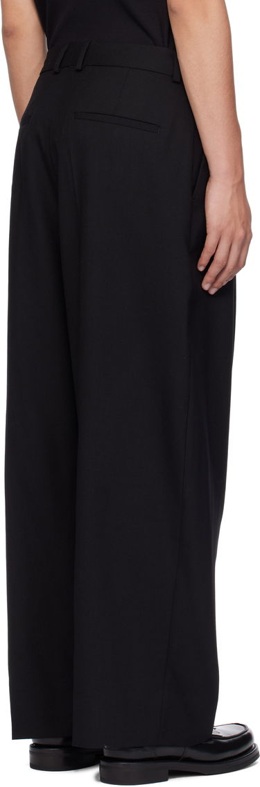 Nohavice Studio Nicholson Studio Nicholson Pull Wool Trousers Čierna | PULL SNM - 1278, 2