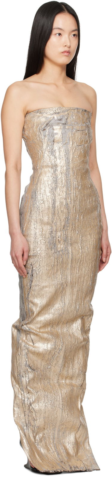 Šaty Rick Owens Rick Owens Hollywood Bustier Gown Metalická | RP01E7524 SGMC, 1