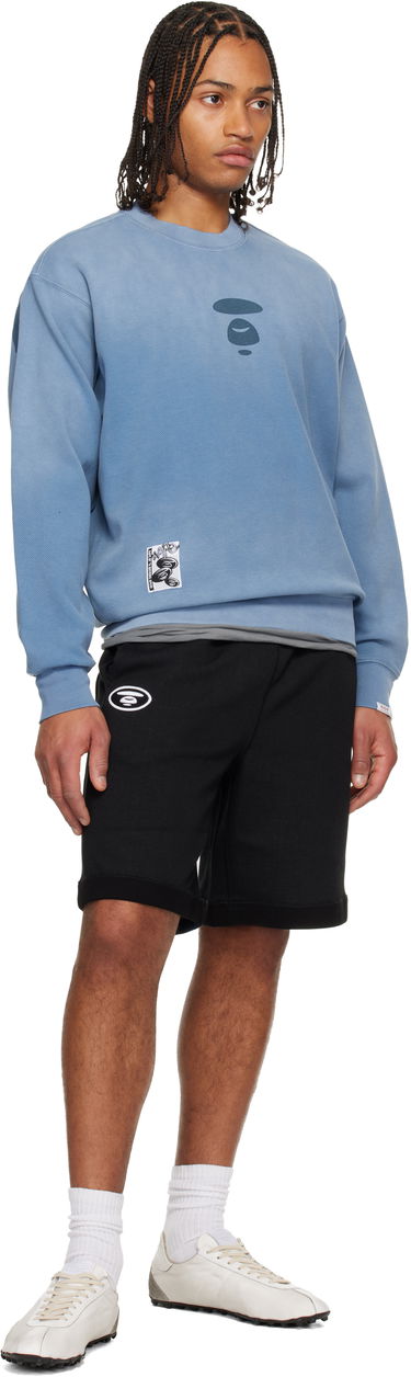 Šortky AAPE by A Bathing Ape Reversible Moonface Logo Sweat Shorts Čierna | AAPSPMC602XXNBKX, 3