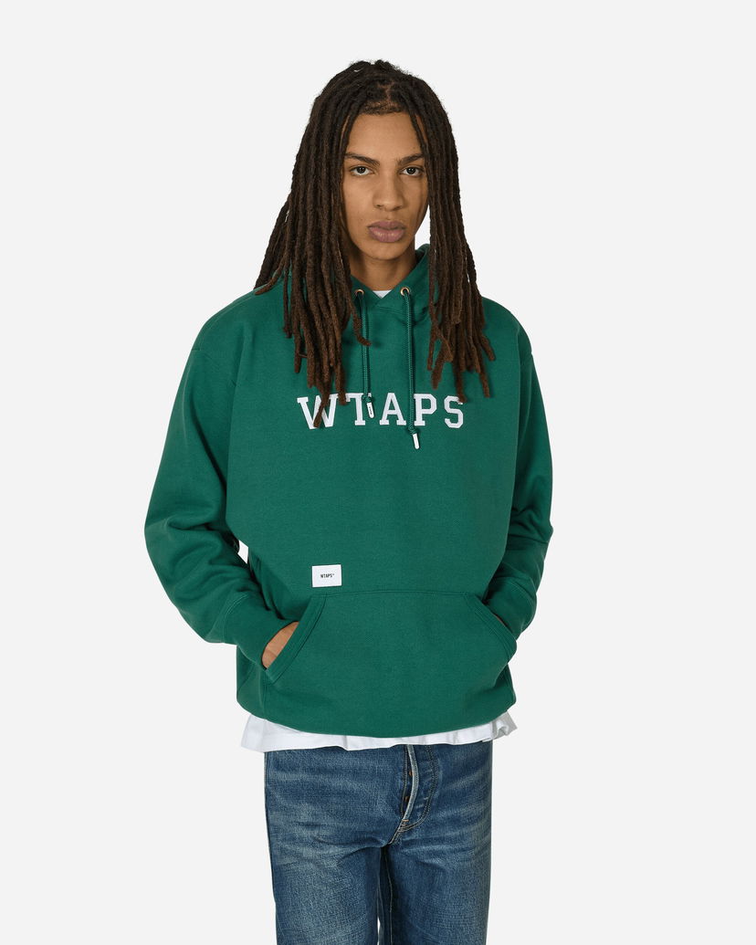 Mikina WTAPS Academy Hooded Sweatshirt Green Zelené | 241ATDT-CSM04 GRN