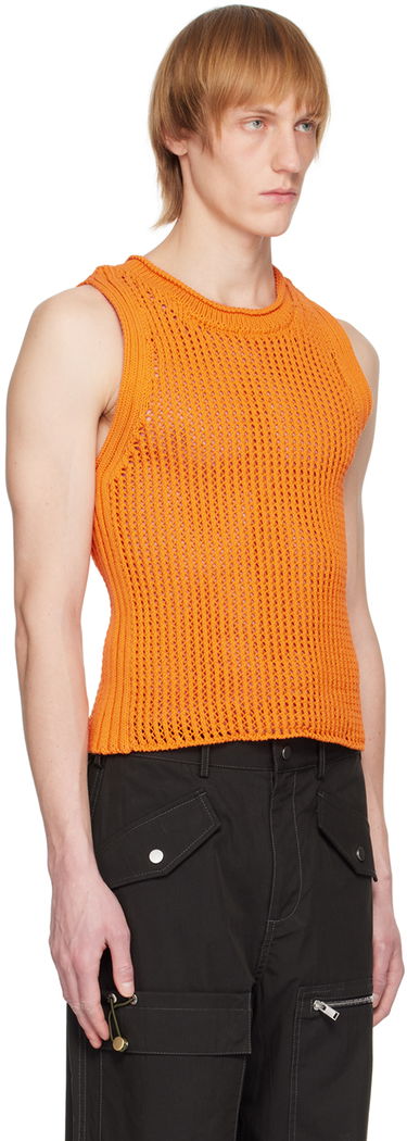 Tielko Dion Lee Sleeveless Grid Knit Top Béžová | C7167R23, 4