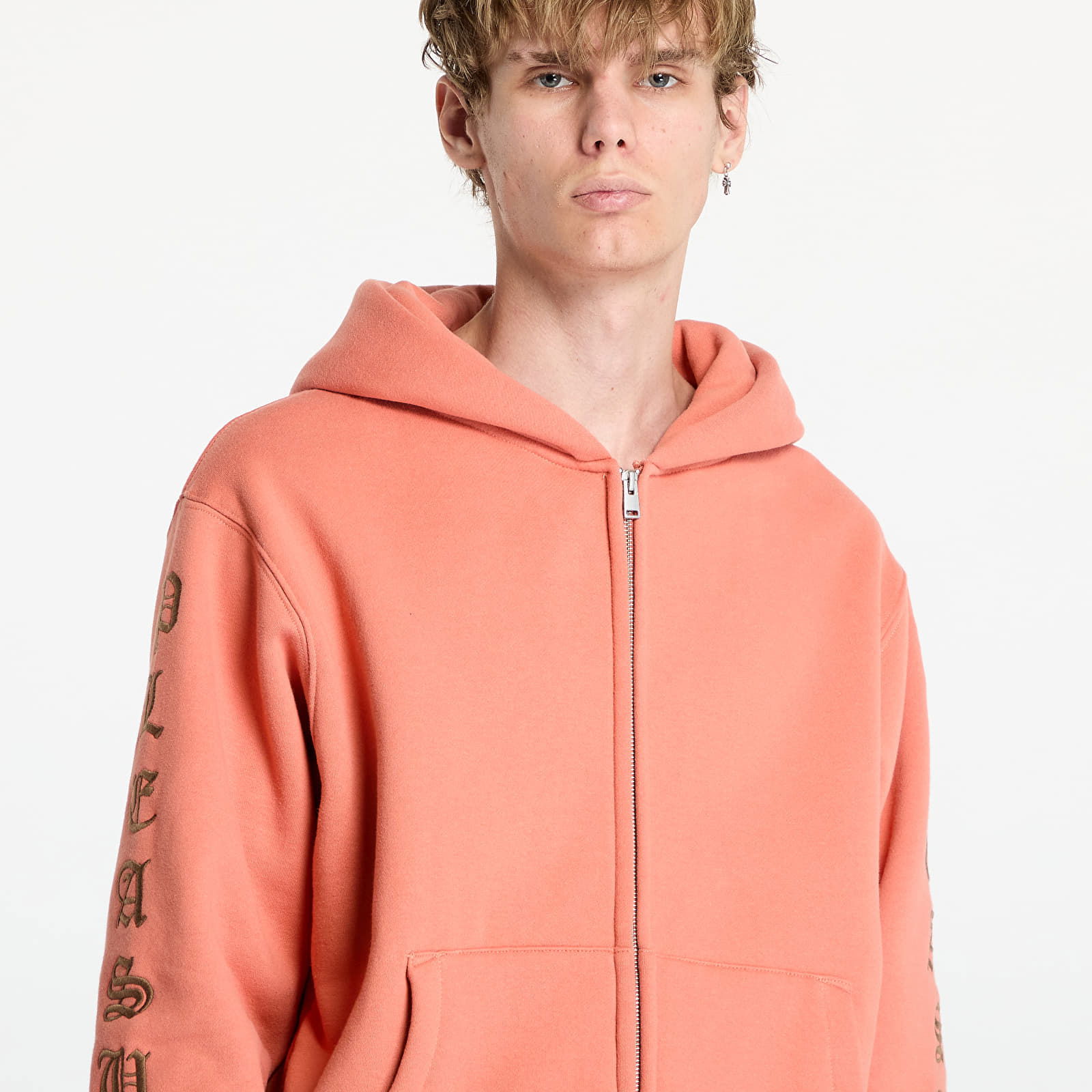 Oe Zip Up Hoodie Rust