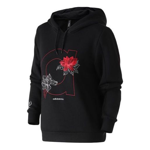Mikina adidas Originals Neo Floral Graphic Hoodie Čierna | DZ7601